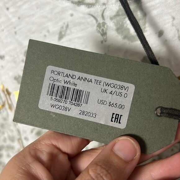 NWT ALLSAINTS Portland Anna cotton-jersey T-shirt Size 0 - Picture 5 of 7